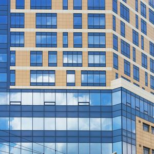 Low angle view of modern building