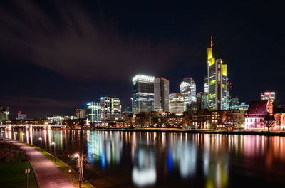 Skyline and river main in frankfurt