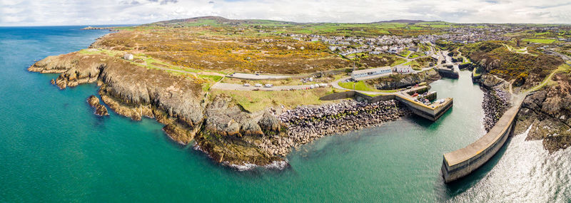 High angle view of beach