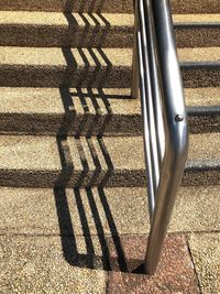 High angle view of metal shadow