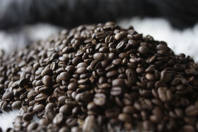 Close-up of roasted coffee beans