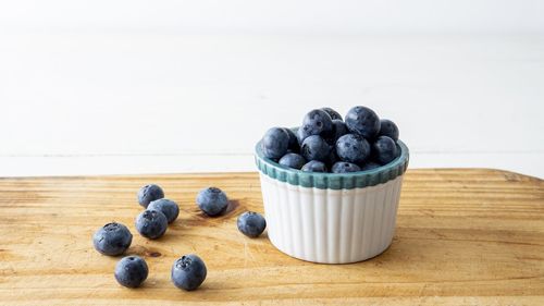 Blueberries in a small bowl