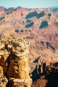 Aerial view of rock formations