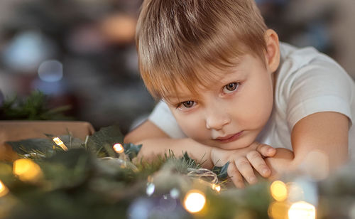 Portrait of boy looking at camera