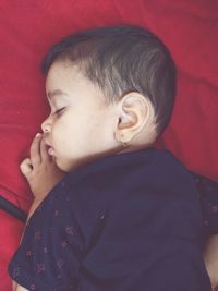 Close-up portrait of cute boy