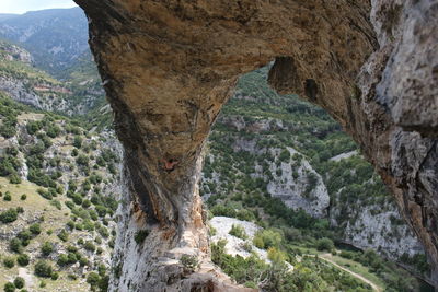 Rock formation on mountain