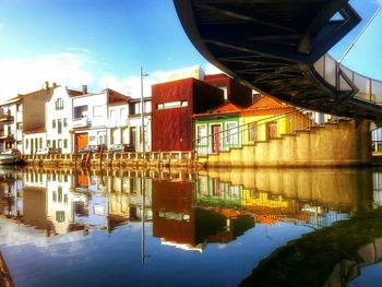 Reflection of built structures in water