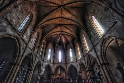 Low angle view of ceiling of building