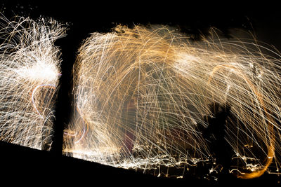 Light painting at night