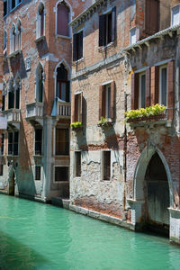 View of buildings in canal