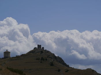 Low angle view of castle against sky