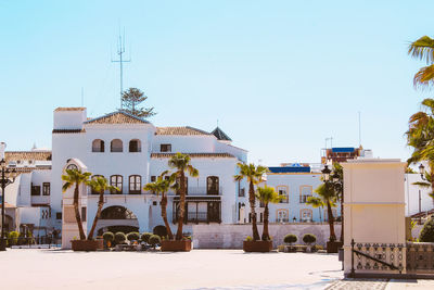 A square in the touristic village of nerja, province of málaga, spain.