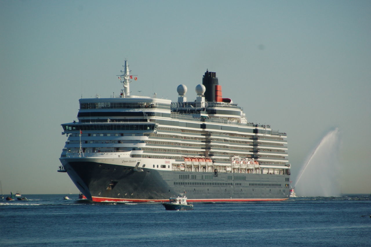 transportation, clear sky, copy space, mode of transport, nautical vessel, water, waterfront, built structure, sea, architecture, building exterior, boat, travel, day, outdoors, blue, ship, sailing, no people, sky