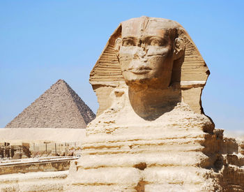 Sphinx and pyramids in giza