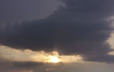 Low angle view of storm clouds in sky