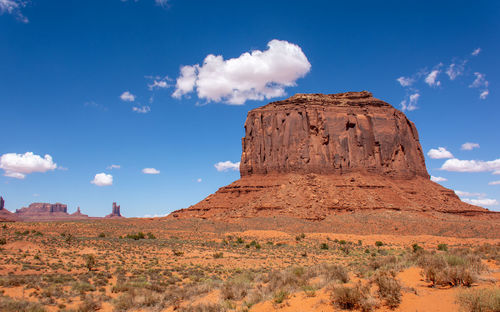 Scenic view of rock formations against sky