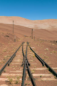 Railroad track in desert