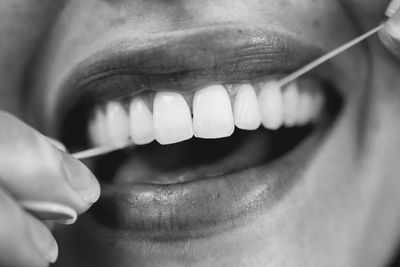 Close-up of smiling young woman