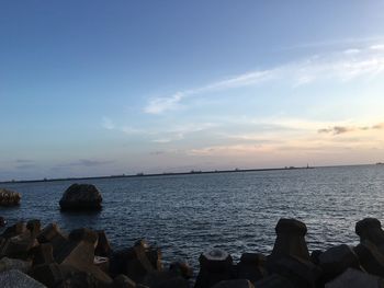 Scenic view of sea against sky