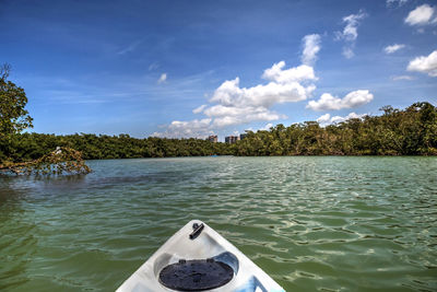 Scenic view of river against sky