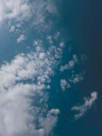 Low angle view of clouds in sky