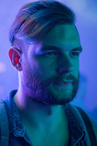 Close-up portrait of young man