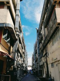 Low angle view of buildings against sky