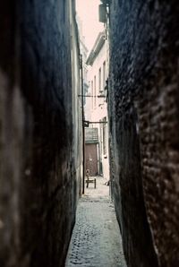 Narrow alley amidst buildings