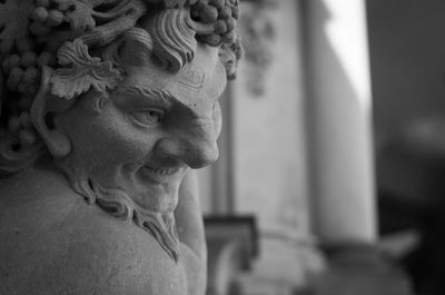 Close-up portrait of statue