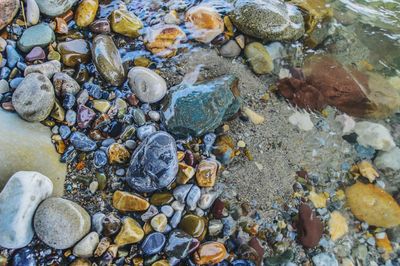 Pebbles on rocks