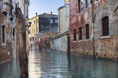 Canal amidst buildings in city