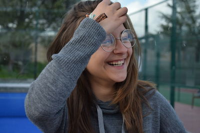 Portrait of a smiling young woman