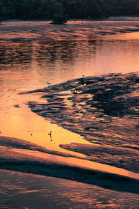 View of sea during sunset