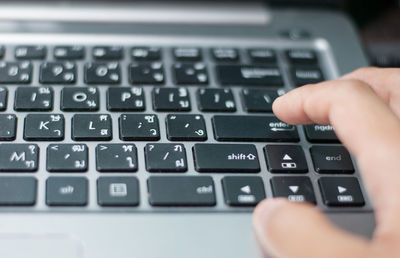 Close-up of computer keyboard