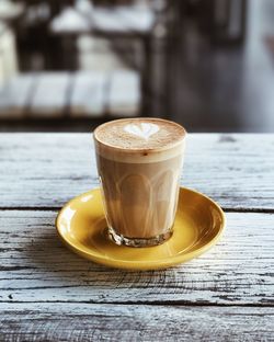 Close-up of coffee on table