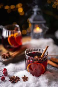 Close-up of christmas decorations