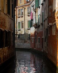 Canal amidst buildings in city