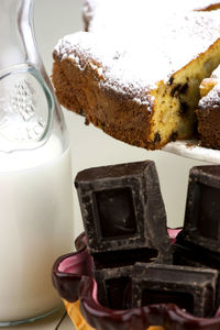 Close-up of dessert on table