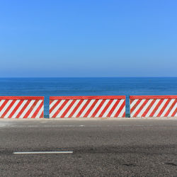 View of sea against clear sky