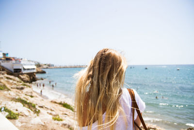 Woman looking at sea