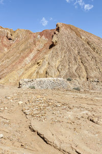 Scenic view of arid landscape against sky