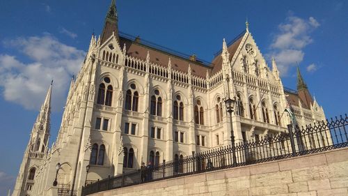 Low angle view of historic building against sky