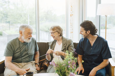 People sitting on table