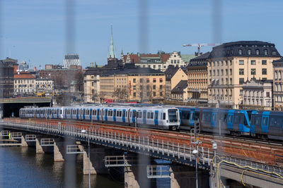 Bridge over river in city