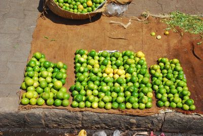 Full frame of fruits in market