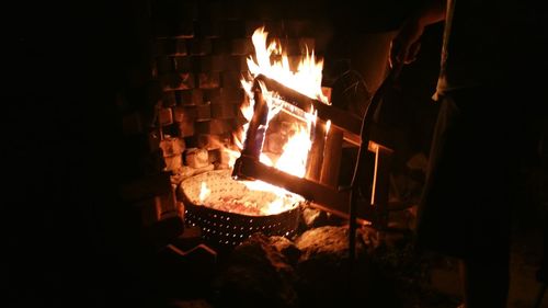 Close-up of lit candle