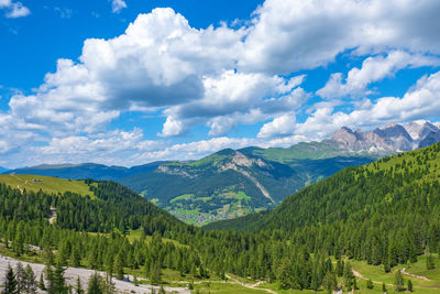 View at val gardena valley