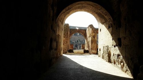 Archway of old building