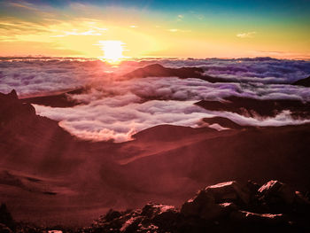 Scenic view of cloudscape during sunset