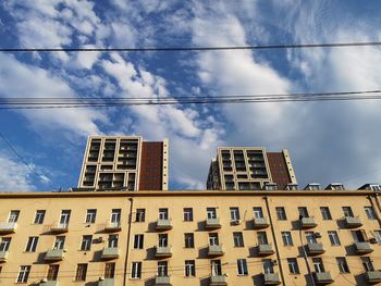 Low angle view of buildings against sky